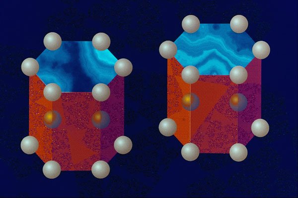 617040 Charges On Two Hexagonal Prisms A4 Photo Print