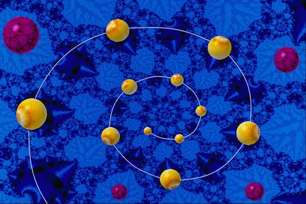 617046 Pearly Spiral In A Blue Matrix A4 Photo Print