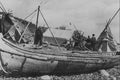 619048 Birch Bark Freight Canoe, Mackenzie River, N.W.T., PA 42083 A4 Photo Print