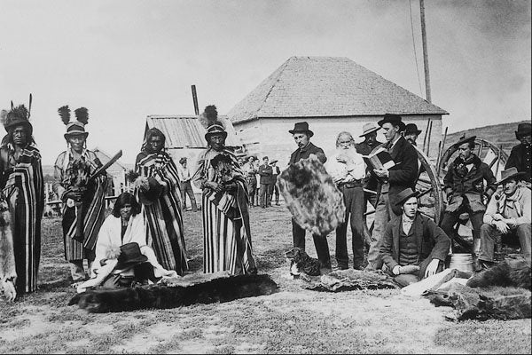 619058 Big Bear Trading At Fort Pitt, Photo O.B. Buell PA 118768 A4 Photo Print