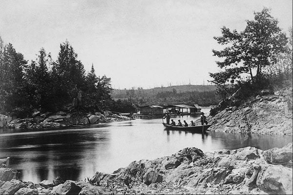 619075 Ottawa River, Quebec, C.1872, Photo A. Henderson PA 149703 A4 Photo Print