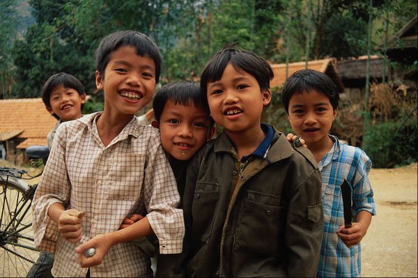 621085 School Boys, Hoa Binh A4 Photo Print