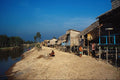 621099 Peaceful Village On Stilts Along The Canal A4 Photo Print