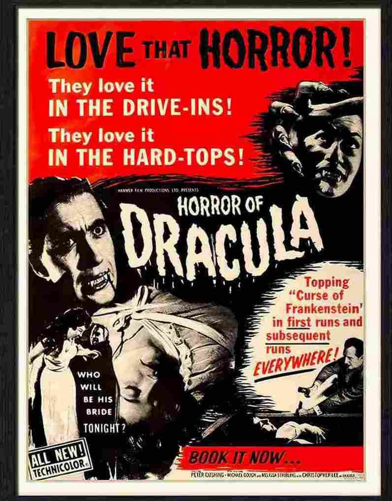 622 06 horror of dracula poster Advert A4 Photo Print