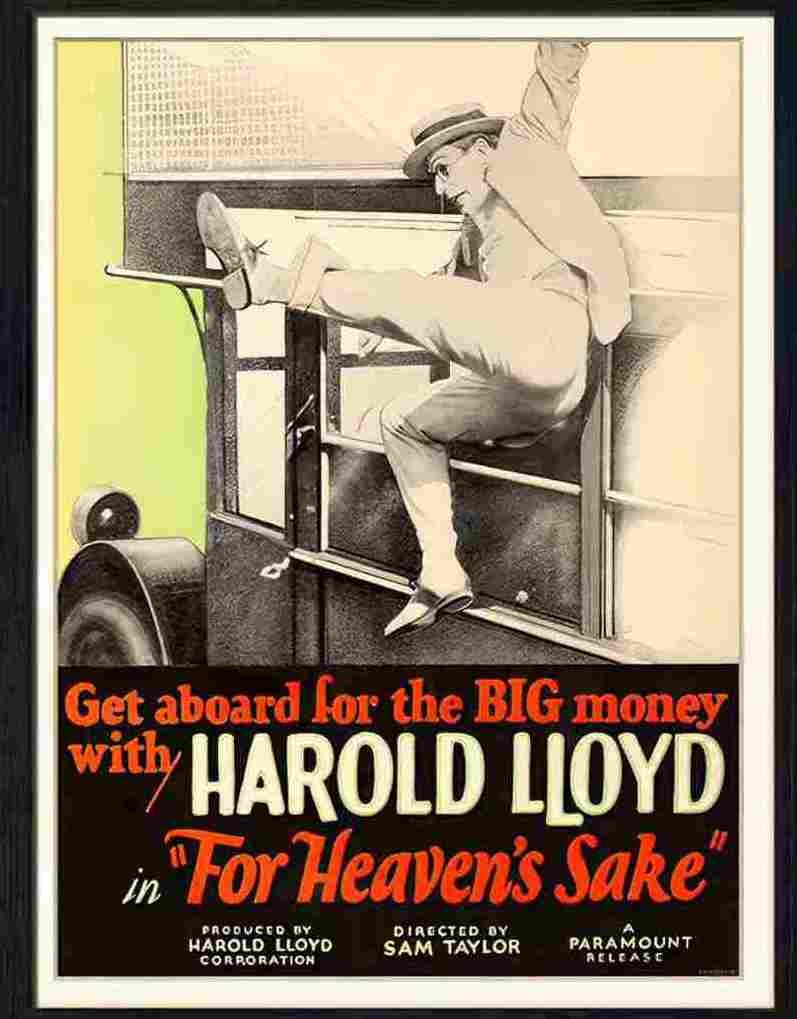 622 07 harold lloyd for heavens sake poster Advert A4 Photo Print