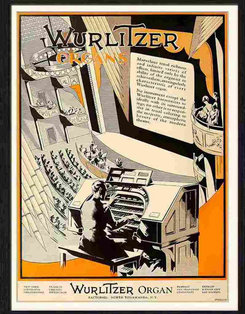622 08 wurlitzer organ Advert A4 Photo Print