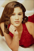 622001 Girl In Red With Wave A4 Photo Print