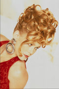 622002 Blonde With Swept up Curls A4 Photo Print