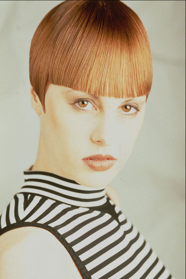 622006 Redhead With Blunt cut Bangs A4 Photo Print