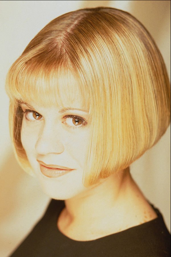 622013 Straight Blonde Bob A4 Photo Print