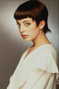 622032 Brunette With Blunt Bangs A4 Photo Print
