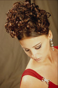622060 Curly Brunette Up do A4 Photo Print