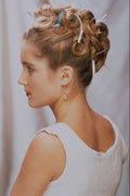 622084 Blonde Up do With Colored Ribbons A4 Photo Print