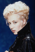622096 Blonde Woman With Leather Jacket A4 Photo Print