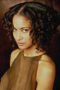 623006 Black Ringlets With A Center Part A4 Photo Print