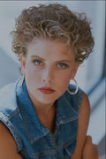 623075 Short Blonde Perm A4 Photo Print