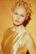 623091 Blonde With Tight Curls A4 Photo Print