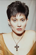 623092 Black With Short Style And Wispy Bangs A4 Photo Print