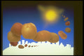 624025 Potatoes Over A Cityscape A4 Photo Print