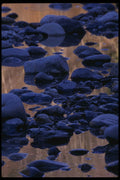 624073 Reflections Of Blue River Rock A4 Photo Print