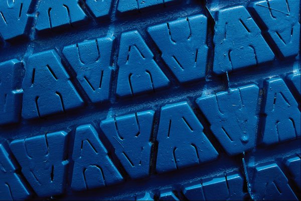 624085 Blue Tire Tread A4 Photo Print