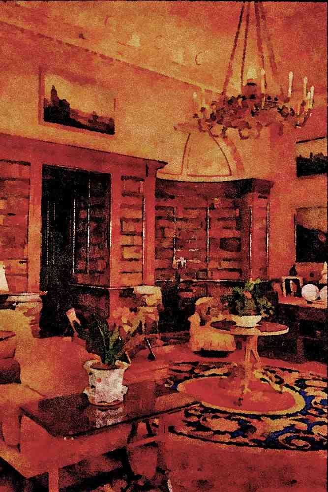 625002 Library, Harewood House Near Leeds, Yorkshire A4 Limited Edition Watercolour Print
