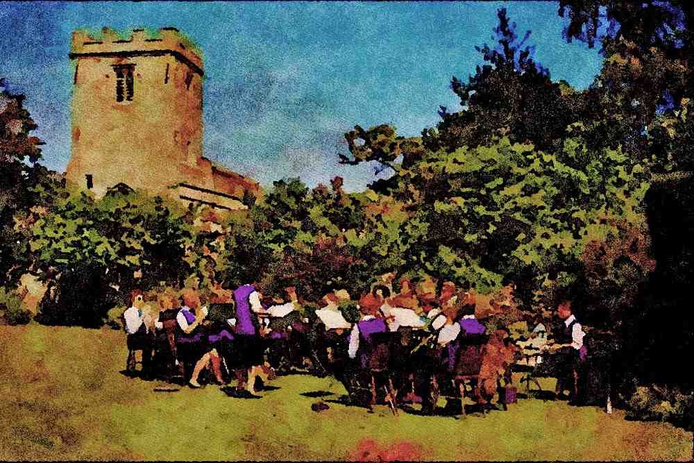 625008 Silver Band In English Country Garden A4 Limited Edition Watercolour Print