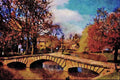 625017 Boutron on the Water, Cotswolds A4 Limited Edition Watercolour Print