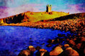 625018 Dunstanburgh Castle, Northumberland A4 Limited Edition Watercolour Print