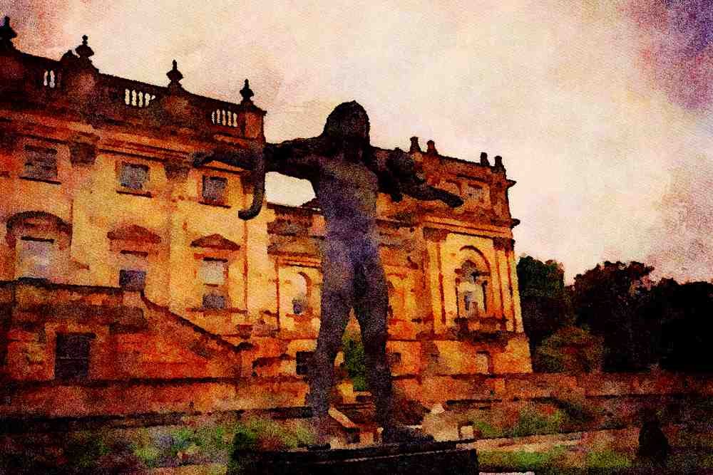 625026 Harewood House, Orpheus Statue A4 Limited Edition Watercolour Print