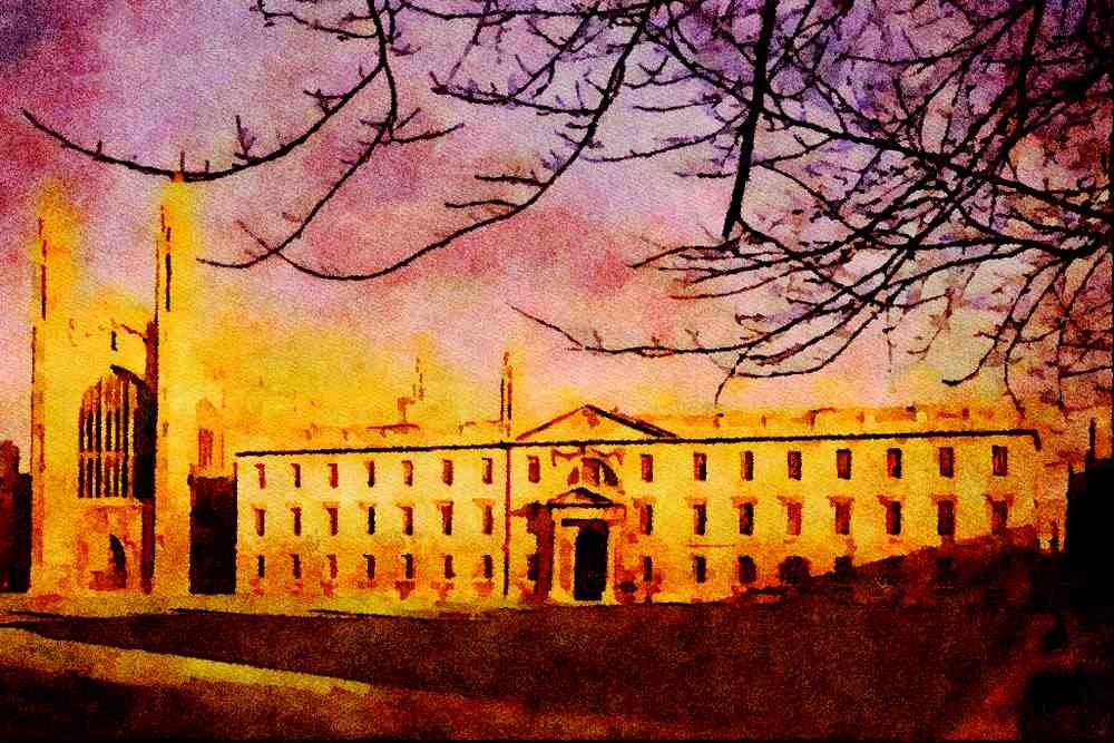 625029 King's College And Chapel, Cambridge A4 Limited Edition Watercolour Print