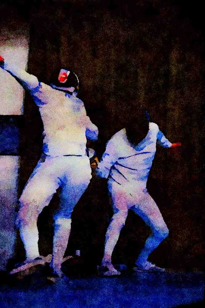625030 London World Cup Fencing A4 Limited Edition Watercolour Print