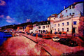 625033 Seafront, Lyme Regis, Dorset A4 Limited Edition Watercolour Print