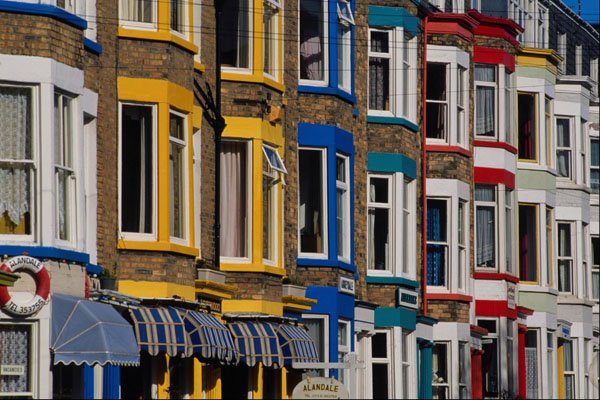 625041 Terrace Houses, Scarborough, North Yorkshire A4 Photo Print