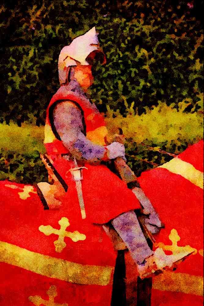 625043 Knight At Warwick Castle A4 Limited Edition Watercolour Print