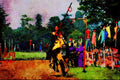 625045 Jousting At Breamore House, Fordingbridge, Hants A4 Limited Edition Watercolour Print