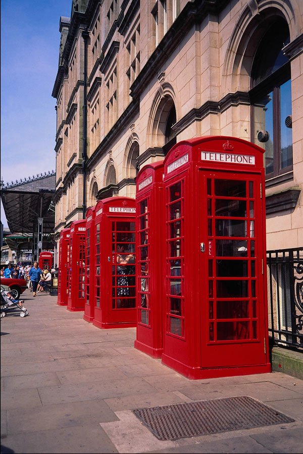 625046 Telephone Boxes, Preston, Lancashire A4 Photo Print