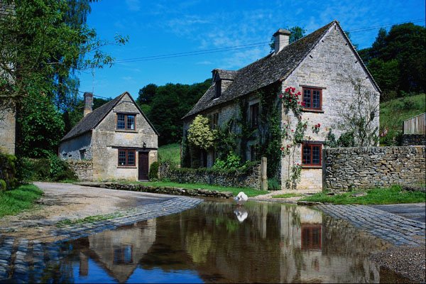 625051 Duntisbourne Leer, The Ford, Cotswald A4 Photo Print