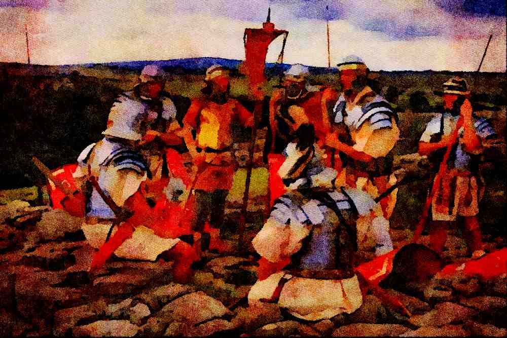 625059 Detachment Of Leion VIII Augusta On Hadrian's Wall A4 Limited Edition Watercolour Print