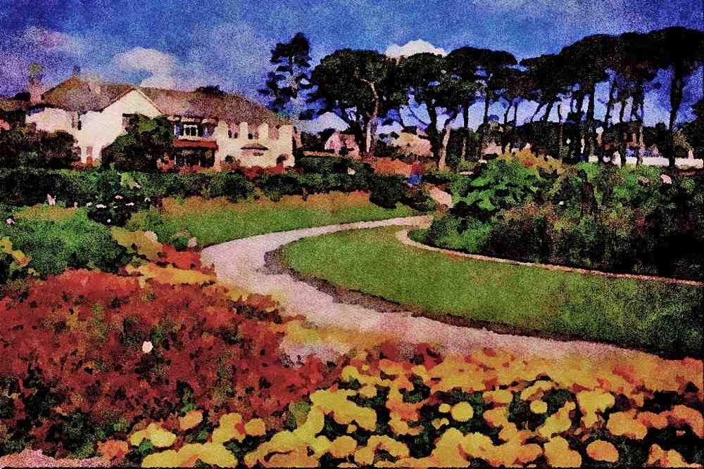 625074 Queen Mary Gardens, Falmouth, Cornwall A4 Limited Edition Watercolour Print