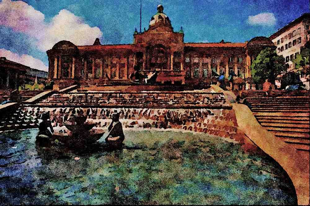 625078 Victoria Square, Birmingham A4 Limited Edition Watercolour Print