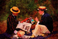 625083 Riverside Picnic For Two A4 Limited Edition Watercolour Print