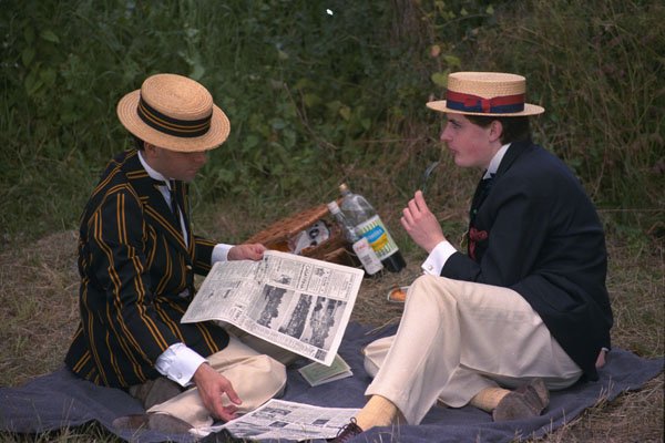 625083 Riverside Picnic For Two A4 Photo Print
