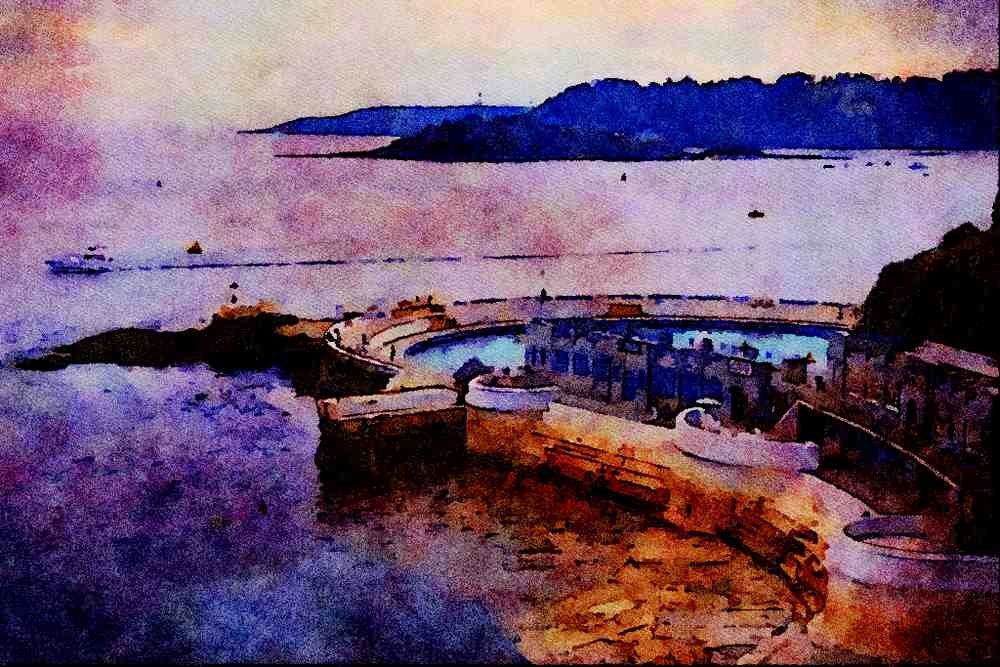 625087 Plymouth A4 Limited Edition Watercolour Print
