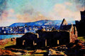 625095 Castle And Harbor, Peel, Isle Of Man A4 Limited Edition Watercolour Print