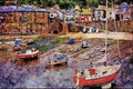 625097 Ship Inn And War Memorial At Mousehole, Cornwall A4 Limited Edition Watercolour Print