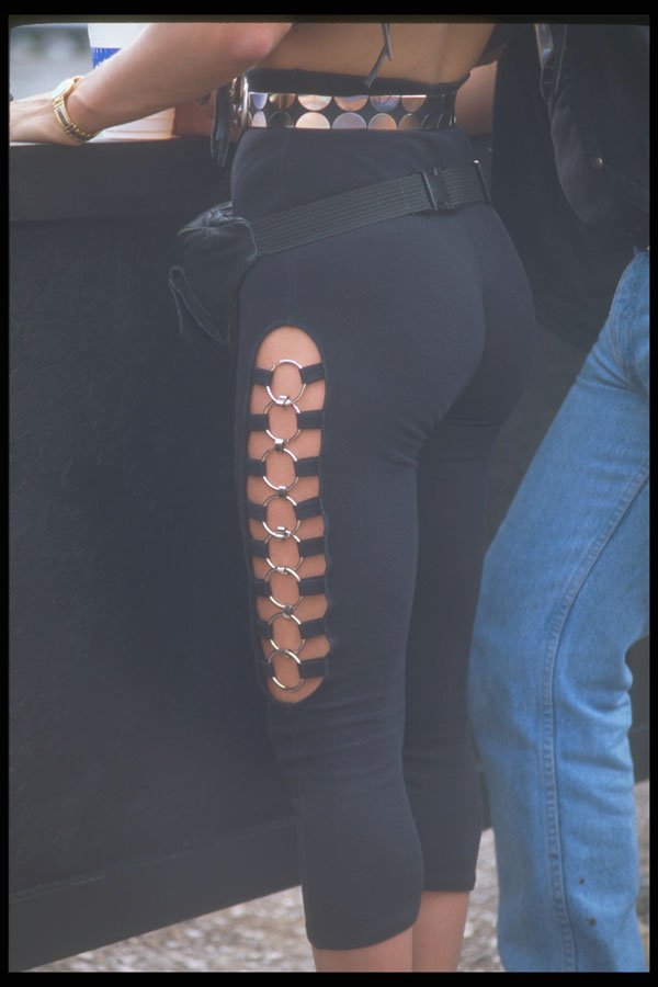 626007 Leggings With Silver Rings A4 Photo Print