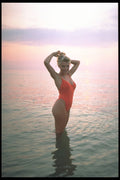 626018 Rikke Standing In The Sea A4 Photo Print