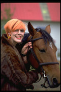 626032 Strawberry blonde With Horse A4 Photo Print