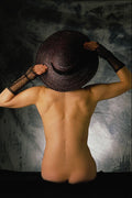 626099 Woman In A Hat And Gloves A4 Photo Print